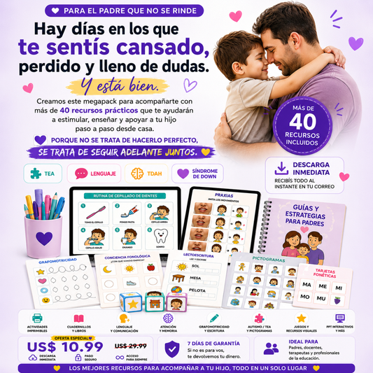 Para el padre que no se rinde"  "Hay días en los que sentís que no sabés qué hacer."  "Y eso no te convierte en un mal padre.